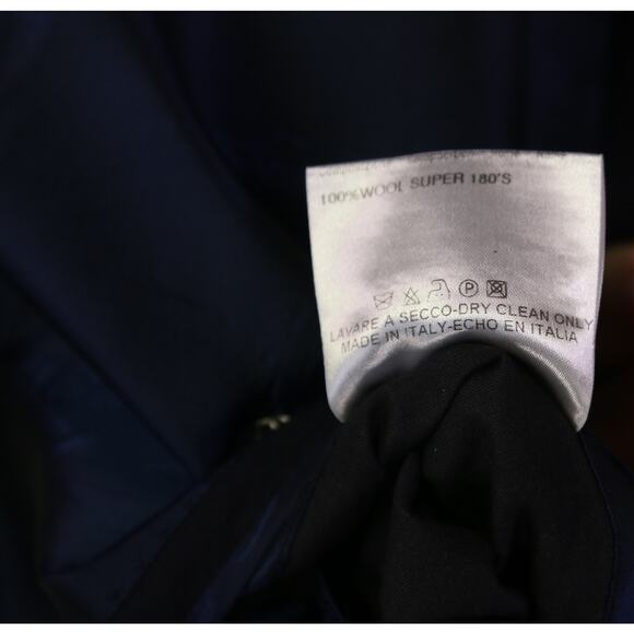 Brioni Navy Blue Tonestripe Super 180's Wool 2-Btn Blazer Jacket 50R - Picture 10 of 13